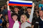 Омичи празднуют победу сборной России