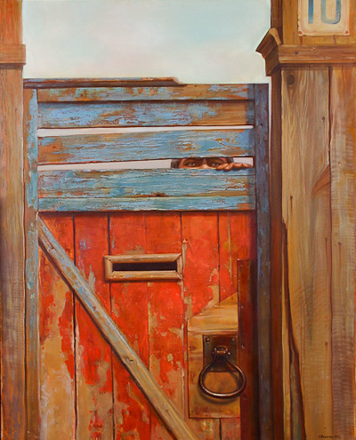 Георгий Кичигин (р. 1951). Калитка. 1993. Холст, масло; 100×81 см
