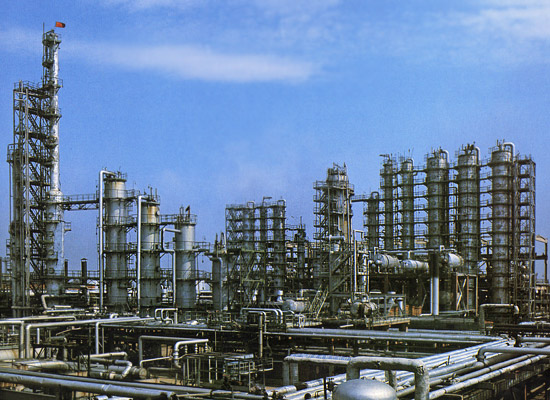 Omsk oil refinery plant