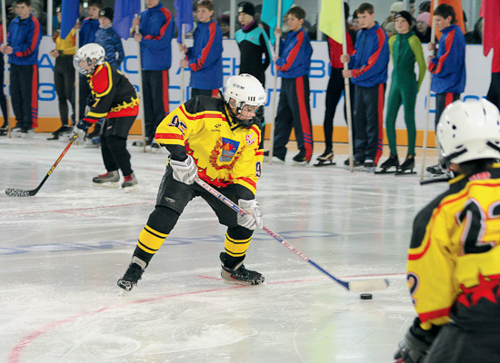 Hockey training. Omsk