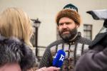Директор АУ «Омская крепость» и участник фестиваля Василий Минин дает интервью