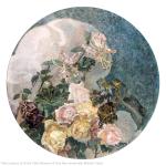 Wrubel M.A. Triptychon  „Blumen“ für die Villa von E.D. Dunker in Moskau. Rosen uns Lilien. Der linke Teil des Triptychons. 1894. Leinen, Öl
