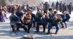 Гостей парка у входа встречал духовой оркестр