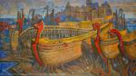 《船。建筑城市。》，Н•К•罗维奇的作品，1903年，油画，彩画