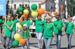 Парад-шествие колонн административных округов города Омска