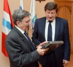 Мэр Омска Вячеслав Двораковский и председатель Совета директоров ЗАО «БАНК ИНТЕЗА» Антонио Фаллико