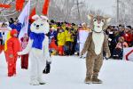 В празднике участвовали талисманы зимней Олимпиады