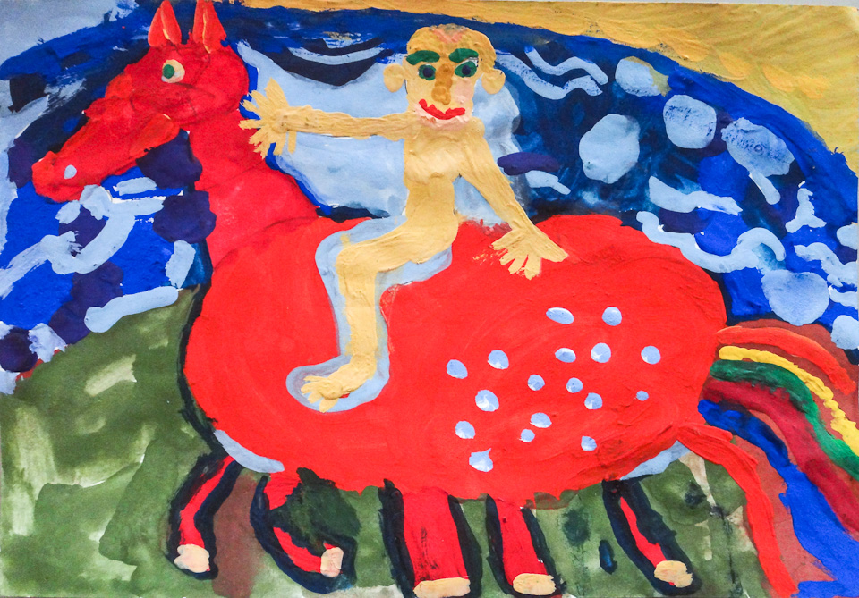 Пародия конь. «Купание красного коня» Петрова-Водкина. Картина Петра Водкина купание красного коня.