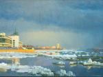 А.Ф. Краснопёров (род. 1931). Город на Иртыше. 2009. Холст, масло; 70,5×100,0