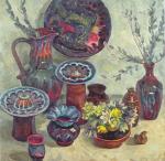 Е.В. Смирнова (1924–2014). Керамика. 1984. Картон, масло; 98,0×100,0
