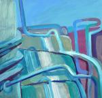 Пейзаж с цистернами. 1989. Бумага, гуашь