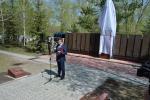 Мэр Омска Вячеслав Двораковский открывает мемориал словами благодарности к тем, что ценой жизни подарил мир следующим поколениям