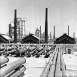 Строительство нефтезавода. Установка АВТ. 1950-е