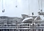 Анастасия Гурова. 1978 г.р. Зима. 2003. Бумага, карандаш