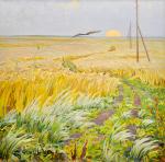 Валентин Кукуйцев (1922–2011). Первый хлеб целины. 1982. Холст, масло