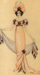 Эскиз костюма Авдотьи-Душеньки к спектаклю «Крепостная балерина, или Душенька». 1952. Бумага, акварель