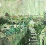 Елена Боброва (р. 1983). Изумрудный город. 2007. Картон, масло; 89×90 см