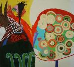 Андрей Титов (р. 1966). Фиалки. 1993. Холст, масло; 102×112 см