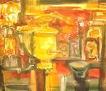 Анатолий Щикалёв (р. 1949). Русские самовары. 1990. Бумага, акварель; 59,5×67 см