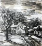 А. Шлейзе. Триптих «Омск. Между зимой и летом». Лист 2. 2011. Бумага, офорт