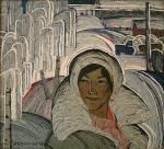 Николай Брюханов (1928–1979). Северянка. 1973. ДВП, масло