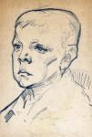 Портрет мальчика. 1961 (?). Бумага, карандаш; 29,2х20,4 см