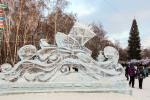 В парке установлено более двадцати ледяных скульптур