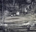 Борис Миронов. Магистраль. 1991. Бумага, офорт