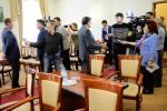 Интервью для омских журналистов после окончания встречи