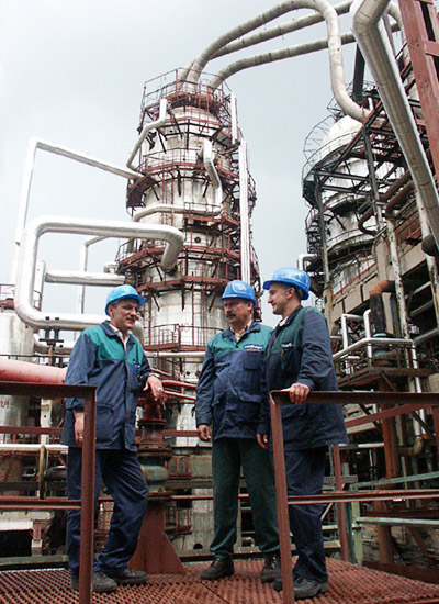 At Omsk oil refinery