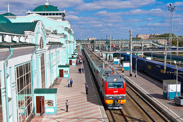 Railroad terminal in Omsk